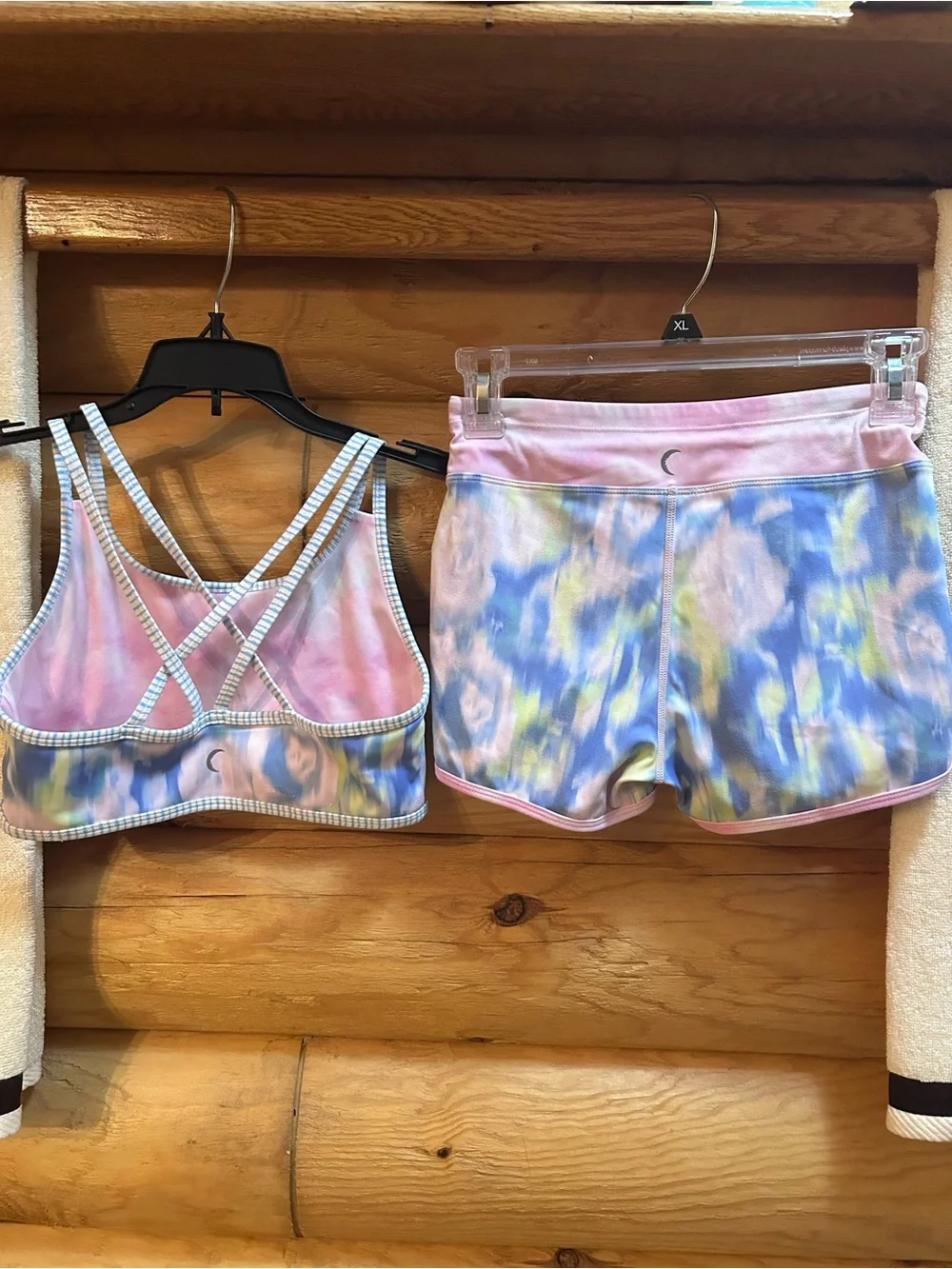Girl’s Zyia Active Hendrix Hustle Pastel Floral Tie-Dye Swimsuit